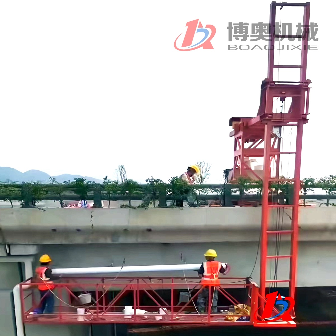 q5m電動型(xíng)橋梁排水(shuǐ)管安(ān)裝施(shī)工車(chē)